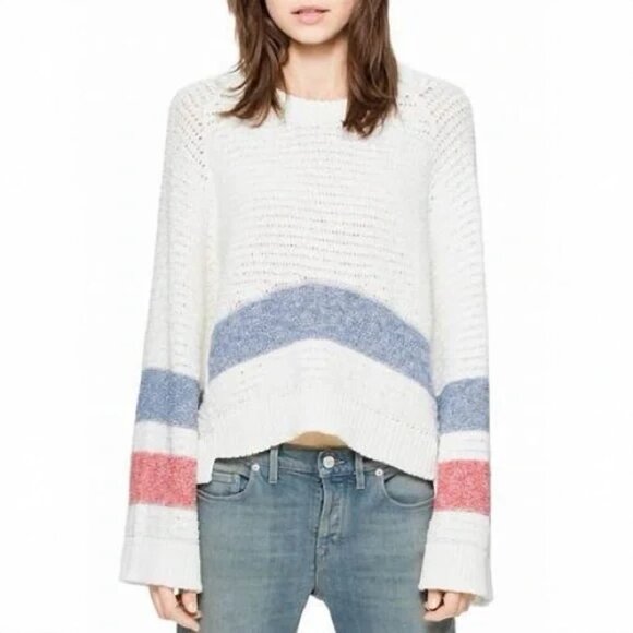 Zadig & Voltaire Bea Sweater in Blanc - sz Medium - Picture 2 of 11